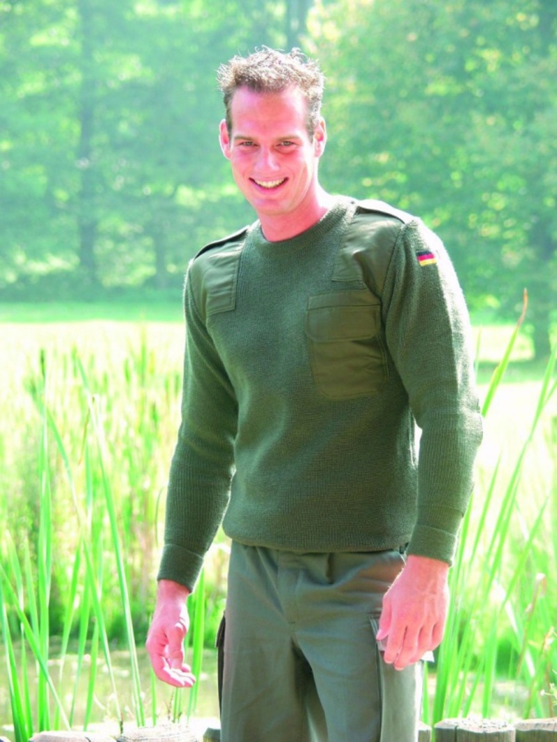 Maglione Militare ORIGINALE Esercito Tedesco Bundeswehr Verde NUOVO 