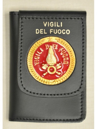 Portatessera Vigili del Fuoco in pelle