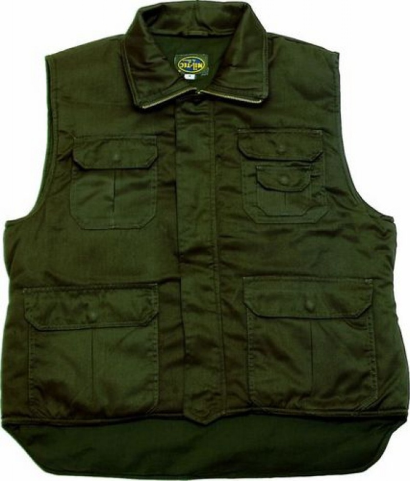 Gilet imbottito verde militare