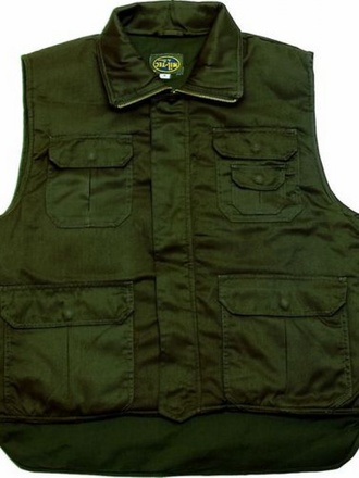 Gilet imbottito verde militare