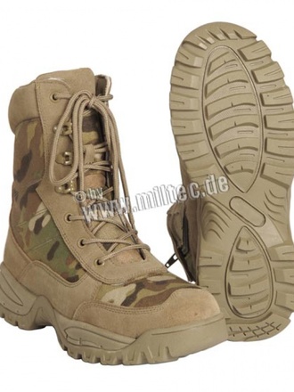 Anfibi multicam con cerniera lampo