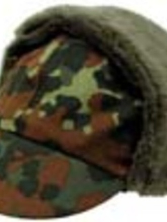 Cappello mimetico Bundeswehr con pelo