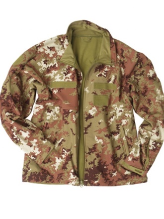 Giacca windstopper vegetato con pile