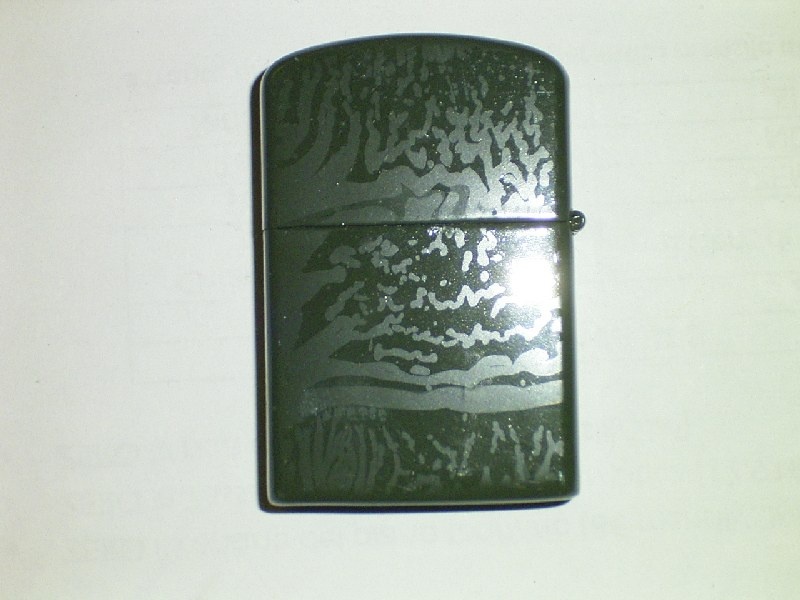 Accendino green enamel finish Zippo lighter