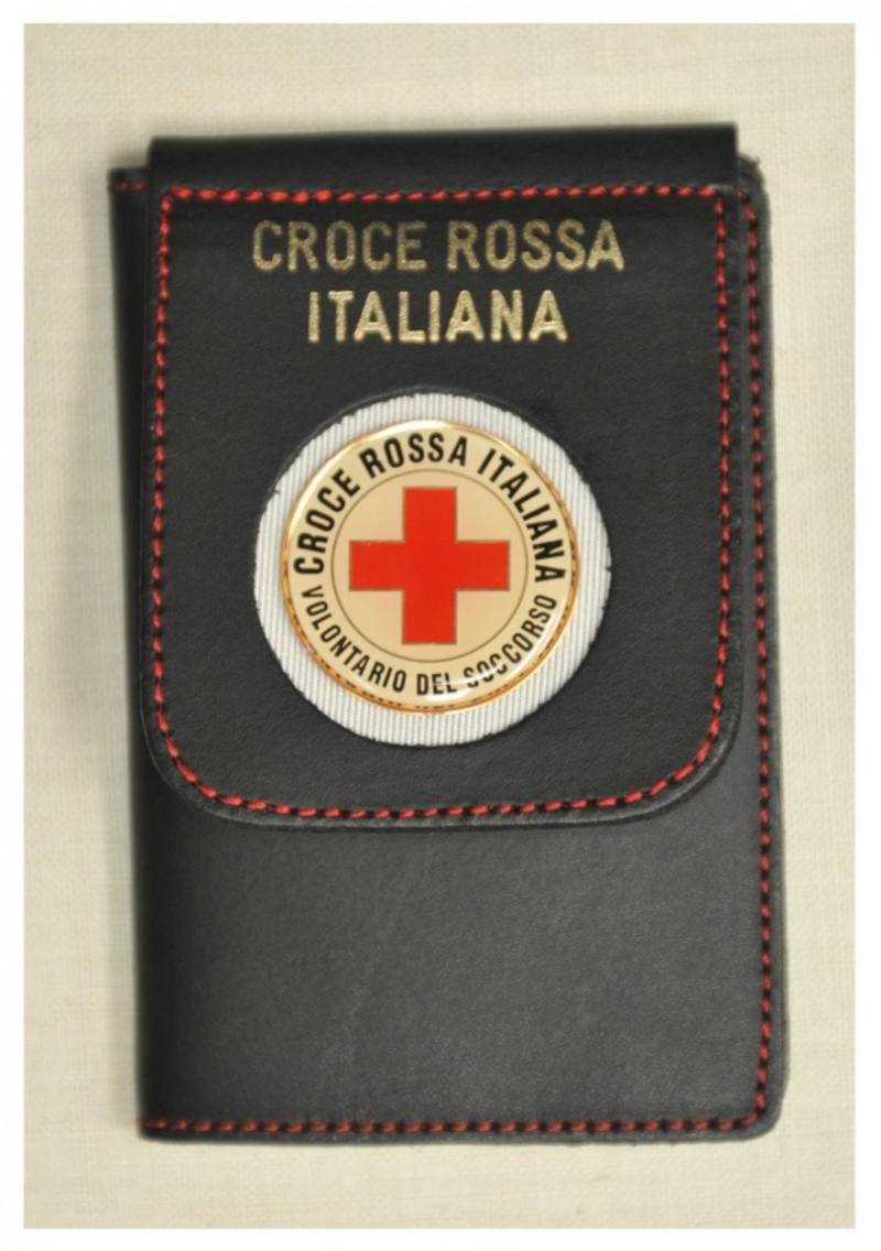 Portatessera C.R.I. in pelle