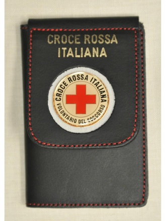 Portatessera C.R.I. in pelle