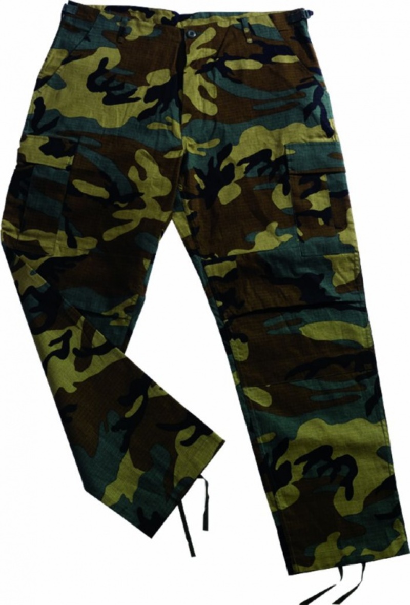 Pantaloni BDU ripstop woodland camo