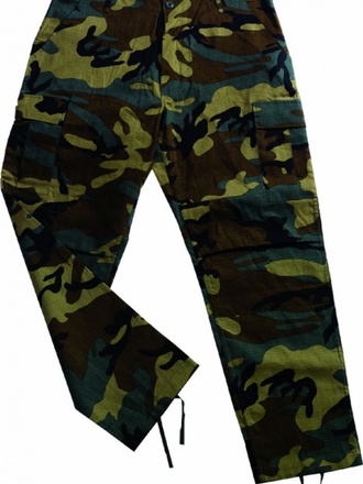 Pantaloni BDU ripstop woodland camo