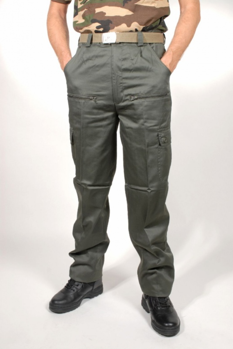 Pantaloni foderati verde militare