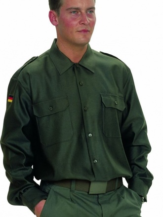 Camicia tedesca verde oliva nuova