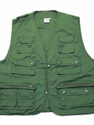 Gilet reporter verde oliva