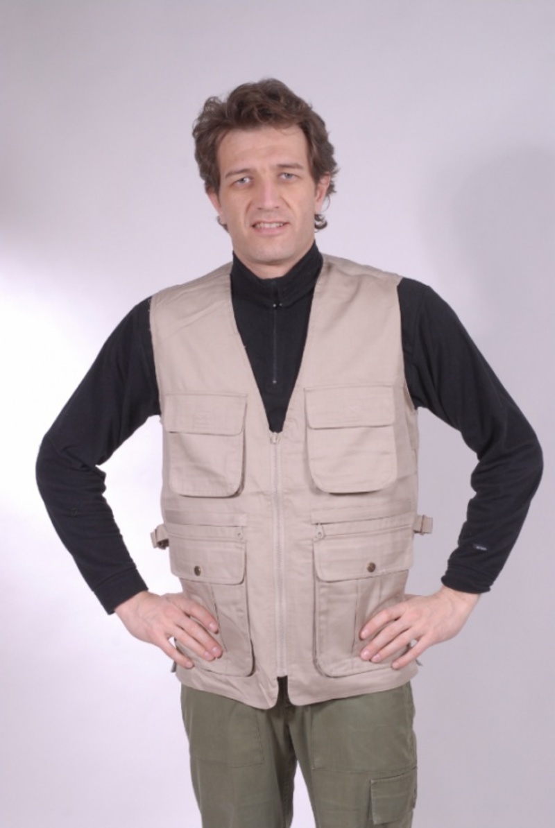 Gilet economico cotone kaky