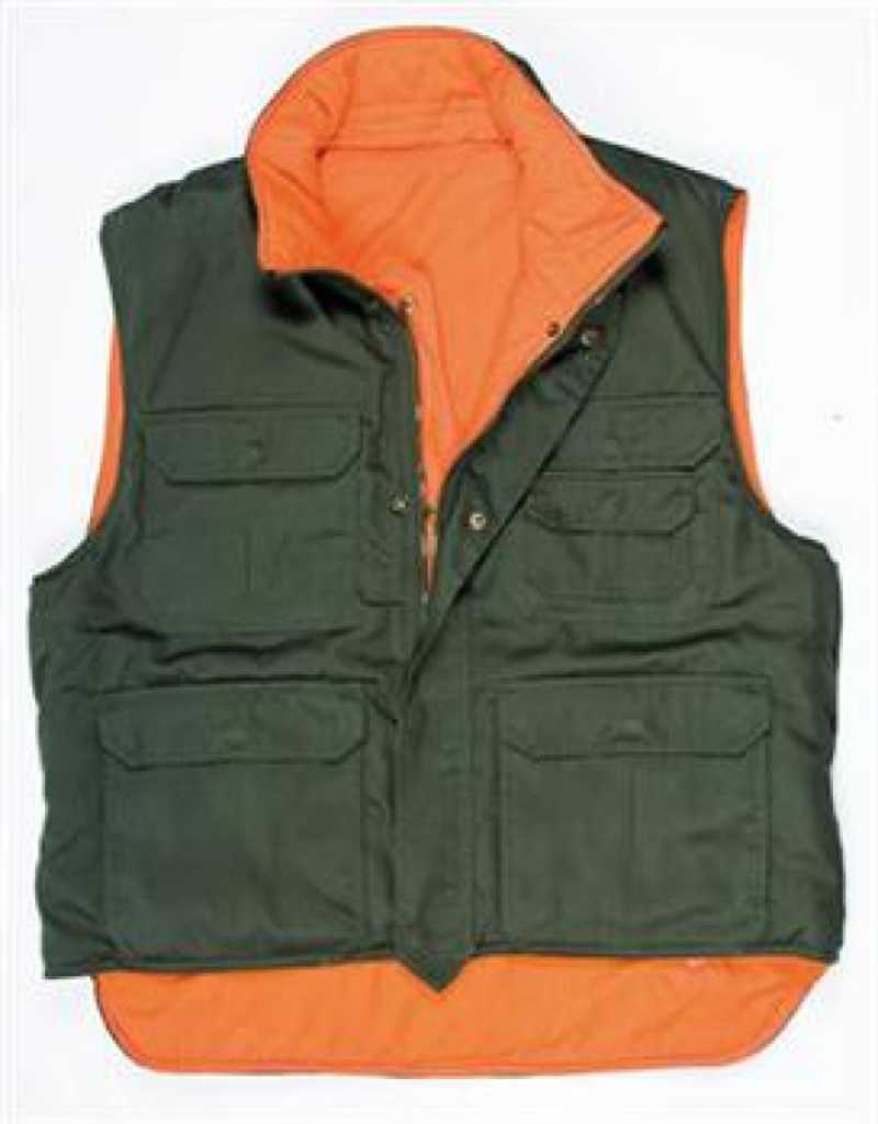 Gilet imbottito double face verde