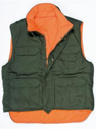 Gilet imbottito double face verde