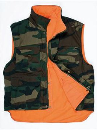 Gilet imbottito double face woodland