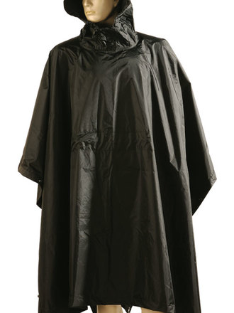 Poncho in nylon nero