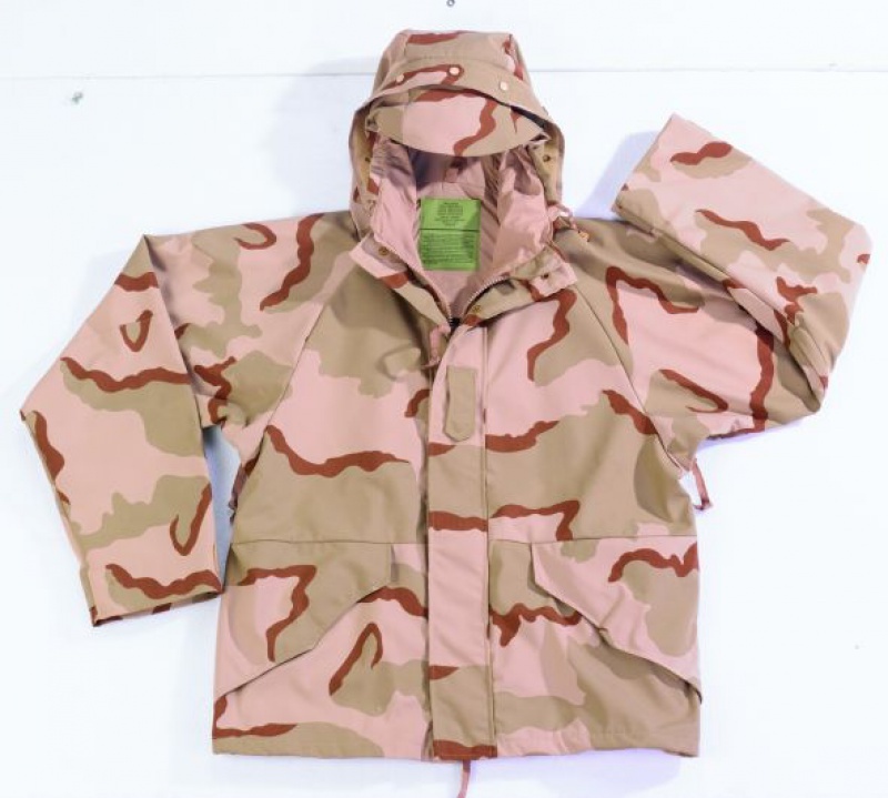 Parka impermeabile traspirante 2 strati desert 3 colori