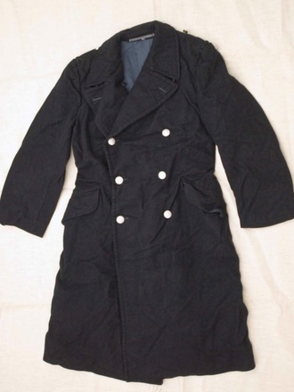 Cappotto militare tedesco lana blu notte
