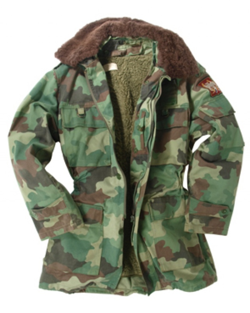 Parka mimetico serbo con interno staccabile usato