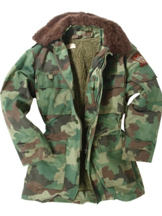 Parka mimetico serbo con interno staccabile usato