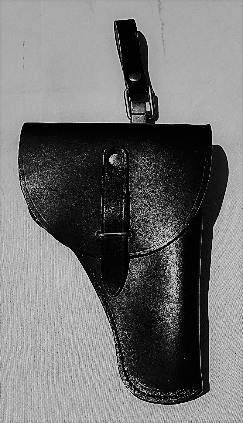 Fondina in cuoio nero Polizia di Stato