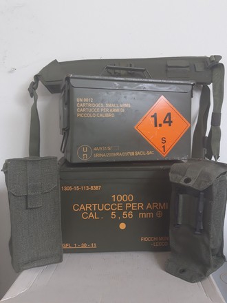   CASSETTE PORTA MUNIZIONI + GIBERNE+1 SUSPANDER