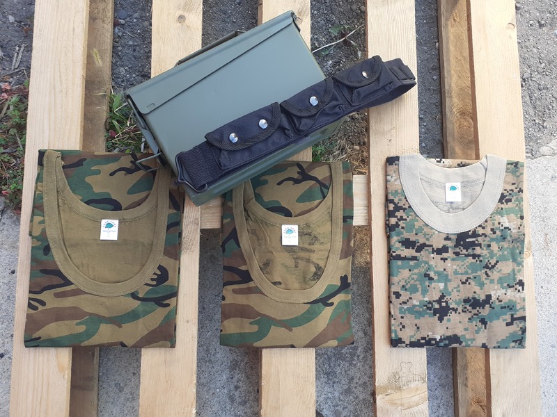 OFFERTA 2 CANOTTE+CINTURONE  + 1 T.SHIRT + 1CASSETTA CAL 7.62 