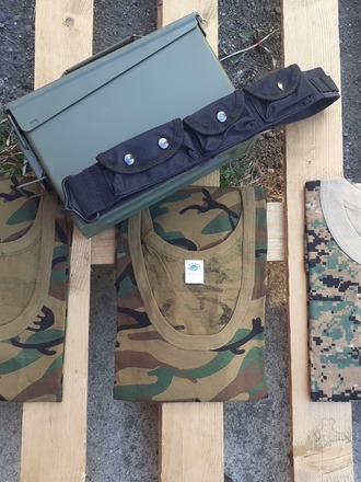 OFFERTA 2 CANOTTE+CINTURONE  + 1 T.SHIRT + 1CASSETTA CAL 7.62 