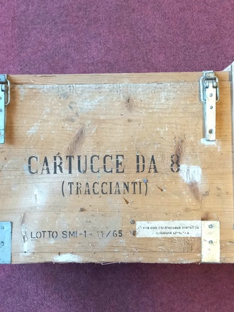 CASSA IN LEGNO CARTUCCE DA 8 TRACCIANTI