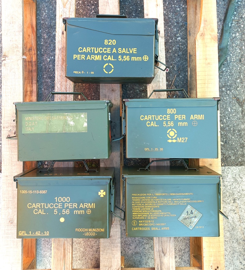 SET 5 CASETTE PORTA MUNIZIONI PRIMETTA