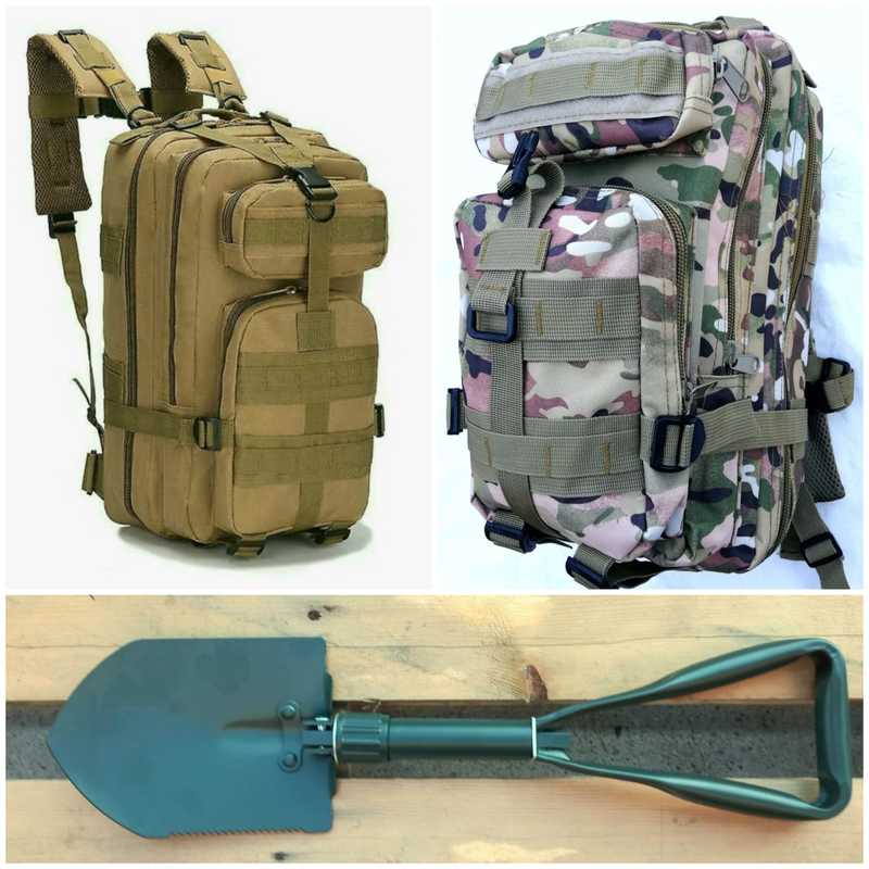 OFFERTA 2 ZAINI MOLLE + BADILE PIEGHEVOLE