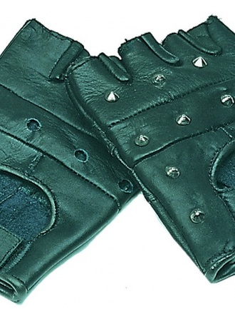 Guanti in pelle mezza dita