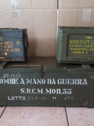 SET CASSA LEGNO ANNI 60+ CASSETTA WW2+ CASSETTA  STAGNA