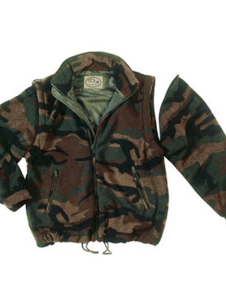 Maglia in pile con maniche staccabili