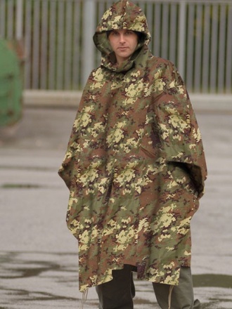 Poncho mimetico vegetato ripstop