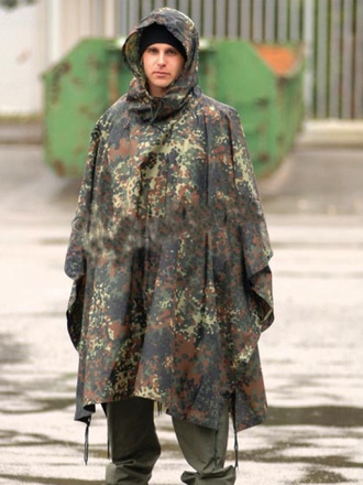 Poncho mimetico flecktarn