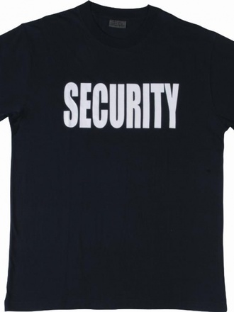 T-shirt SECURITY nera