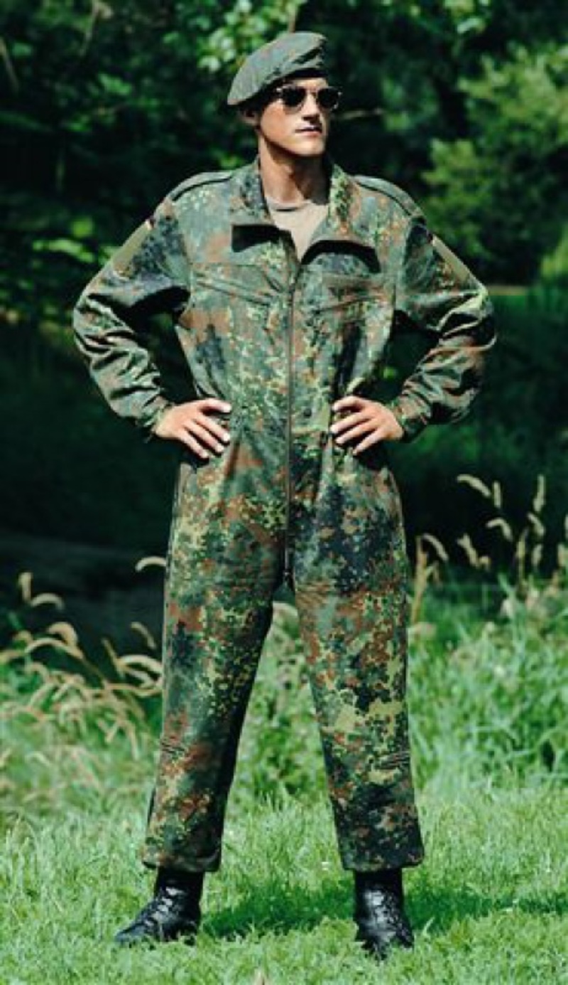 Tuta carrista tedesca flecktarn usata