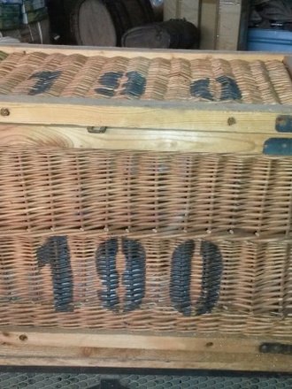 Baule alpino Esercito Italiano in vimini