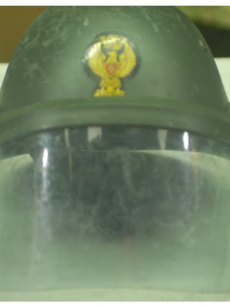 Casco ordine pubblico Polizia di Stato